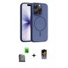 MARSİLYAN™- iPhone 16 Pro Max Kılıf Atlas Asil Prime - Siyah Buffer Hayalet Cam Ekran Koruyucu + Raze Metal Kamera Lens - SH