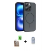 MARSİLYAN™- iPhone 16 Pro Max Kılıf Atlas Asil Prime - Siyah Joko Magic 5D Cam + Raze Metal Kamera Lens - CLTM