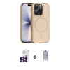 MARSİLYAN™- iPhone 16 Pro Max Kılıf Atlas Asil Prime - Siyah Joko Magic 5D Cam + Gümüş Bilvis Titan Kamera Lens