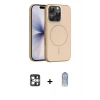 MARSİLYAN™- iPhone 16 Pro Max Kılıf Atlas Asil Prime - Siyah Joko Magic 5D Cam + PVD Metal Kamera Lens - GS
