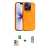 MARSİLYAN™- iPhone 16 Pro Max Kılıf Atlas Asil Prime - Siyah Joko Magic 5D Cam + Natural Grey Raze Metal Kamera Lens