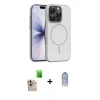MARSİLYAN™- iPhone 16 Pro Max Kılıf Atlas Asil Prime - Siyah Joko Magic 5D Cam + Natural Grey Raze Metal Kamera Lens