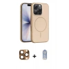 MARSİLYAN™- iPhone 16 Pro Max Kılıf Atlas Asil Prime - Siyah Joko Magic 5D Cam + Pers Alüminyum Kamera Lens - CLTM