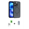 MARSİLYAN™- iPhone 16 Pro Max Kılıf Atlas Asil Prime - Siyah Joko Magic 5D Cam + Raze Metal Kamera Lens - BZ
