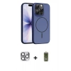 MARSİLYAN™- iPhone 16 Pro Max Kılıf Atlas Asil Prime - Siyah Joko Magic 5D Hayalet Cam + Pers Alüminyum Kamera Lens - GI