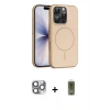 MARSİLYAN™- iPhone 16 Pro Max Kılıf Atlas Asil Prime - Siyah Joko Magic 5D Hayalet Cam + Pers Alüminyum Kamera Lens - GI