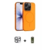 MARSİLYAN™- iPhone 16 Pro Max Kılıf Atlas Asil Prime - Siyah Joko Magic 5D Hayalet Cam + Pers Alüminyum Kamera Lens - GI