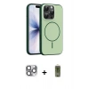 MARSİLYAN™- iPhone 16 Pro Max Kılıf Atlas Asil Prime - Siyah Joko Magic 5D Hayalet Cam + Pers Alüminyum Kamera Lens - GI