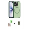 MARSİLYAN™- iPhone 16 Pro Max Kılıf Atlas Asil Prime - Siyah Joko Magic 5D Hayalet Cam + Natural Grey Raze Metal Kamera Lens