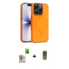 MARSİLYAN™- iPhone 16 Pro Max Kılıf Atlas Asil Prime - Siyah Joko Magic 5D Hayalet Cam + Natural Grey Raze Metal Kamera Lens