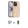 MARSİLYAN™- iPhone 16 Pro Max Kılıf Atlas Asil Prime - Siyah Joko Magic 5D Hayalet Cam + Pers Alüminyum Kamera Lens - GS