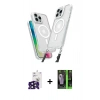 MARSİLYAN™- iPhone 16 Pro Max Kılıf Atlas Doku Koleksiyonu - Şeffaf 360 Full Body Arka Koruyucu + Bilvis Titan Kamera Lens - SH