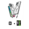 MARSİLYAN™- iPhone 16 Pro Max Kılıf Atlas Doku Koleksiyonu - Şeffaf 360 Full Body Arka Koruyucu + PVD Metal Kamera Lens - SH