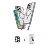 MARSİLYAN™- iPhone 16 Pro Max Kılıf Atlas Doku Koleksiyonu - Şeffaf Pasifik Cam Ekran Koruyucu + PVD Metal Kamera Lens - GD