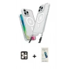 MARSİLYAN™- iPhone 16 Pro Max Kılıf Atlas Doku Koleksiyonu - Şeffaf Pasifik Cam Ekran Koruyucu + PVD Metal Kamera Lens - GD