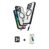 MARSİLYAN™- iPhone 16 Pro Max Kılıf Atlas Doku Koleksiyonu - Şeffaf Pasifik Cam Ekran Koruyucu + PVD Metal Kamera Lens - SH