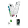 MARSİLYAN™- iPhone 16 Pro Max Kılıf Atlas Doku Koleksiyonu - Siyah 360 Mat Full Body Arka Koruyucu + Raze Metal Kamera Lens - BZ