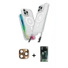MARSİLYAN™- iPhone 16 Pro Max Kılıf Atlas Doku Koleksiyonu - Siyah 360 Mat Full Body Arka Koruyucu + Pers Alüminyum Kamera Lens - CLTM