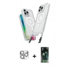 MARSİLYAN™- iPhone 16 Pro Max Kılıf Atlas Doku Koleksiyonu - Siyah 360 Mat Full Body Arka Koruyucu + Pers Alüminyum Kamera Lens - GS