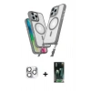 MARSİLYAN™- iPhone 16 Pro Max Kılıf Atlas Doku Koleksiyonu - Siyah 360 Mat Full Body Arka Koruyucu + Pers Alüminyum Kamera Lens - GS