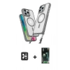 MARSİLYAN™- iPhone 16 Pro Max Kılıf Atlas Doku Koleksiyonu - Siyah 360 Mat Full Body Arka Koruyucu + PVD Metal Kamera Lens - SH