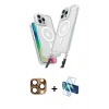 MARSİLYAN™- iPhone 16 Pro Max Kılıf Atlas Doku Koleksiyonu - Siyah 3D Antistatik Cam Ekran Koruyucu + Pers Alüminyum Kamera Lens - CLTM