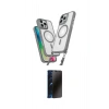MARSİLYAN™- iPhone 16 Pro Max Kılıf Atlas Doku Koleksiyonu - Siyah 3D Antistatik Hayalet Cam Ekran Koruyucu