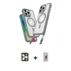MARSİLYAN™- iPhone 16 Pro Max Kılıf Atlas Doku Koleksiyonu - Siyah Bilvis 3D Cam Ekran Koruyucu + PVD Metal Kamera Lens - GD