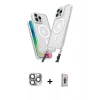 MARSİLYAN™- iPhone 16 Pro Max Kılıf Atlas Doku Koleksiyonu - Siyah Bilvis 3D Cam Ekran Koruyucu + Pers Alüminyum Kamera Lens - GI
