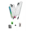 MARSİLYAN™- iPhone 16 Pro Max Kılıf Atlas Doku Koleksiyonu - Siyah Bilvis 3D Cam Ekran Koruyucu + Raze Metal Kamera Lens - SH