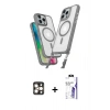 MARSİLYAN™- iPhone 16 Pro Max Kılıf Atlas Doku Koleksiyonu - Siyah Bilvis 3X AR HD Cam Ekran Koruyucu + PVD Metal Kamera Lens - GD