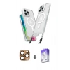 MARSİLYAN™- iPhone 16 Pro Max Kılıf Atlas Doku Koleksiyonu - Siyah Bilvis 5in1 3D Magic Cam Ekran Koruyucu + Pers Alüminyum Kamera Lens - CLTM