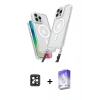 MARSİLYAN™- iPhone 16 Pro Max Kılıf Atlas Doku Koleksiyonu - Siyah Bilvis 5in1 3D Magic Cam Ekran Koruyucu + PVD Metal Kamera Lens - SH