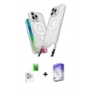 MARSİLYAN™- iPhone 16 Pro Max Kılıf Atlas Doku Koleksiyonu - Siyah Bilvis 5in1 3D Magic Cam Ekran Koruyucu + Raze Metal Kamera Lens - BZ
