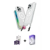 MARSİLYAN™- iPhone 16 Pro Max Kılıf Atlas Doku Koleksiyonu - Siyah Bilvis 5in1 3D Magic Cam Ekran Koruyucu + Bilvis Titan Kamera Lens - GS