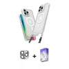 MARSİLYAN™- iPhone 16 Pro Max Kılıf Atlas Doku Koleksiyonu - Siyah Bilvis 5in1 3D Magic Cam Ekran Koruyucu + Pers Alüminyum Kamera Lens - GI