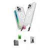 MARSİLYAN™- iPhone 16 Pro Max Kılıf Atlas Doku Koleksiyonu - Siyah Bilvis Hayalet Cam Ekran Koruyucu + Raze Metal Kamera Lens - SH