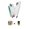 MARSİLYAN™- iPhone 16 Pro Max Kılıf Atlas Doku Koleksiyonu - Siyah Buffer Cam Ekran Koruyucu + Pers Alüminyum Kamera Lens - CLTM