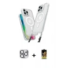 MARSİLYAN™- iPhone 16 Pro Max Kılıf Atlas Doku Koleksiyonu - Siyah Buffer Cam Ekran Koruyucu + Gri Pers Alüminyum Kamera Lens