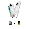 MARSİLYAN™- iPhone 16 Pro Max Kılıf Atlas Doku Koleksiyonu - Siyah Buffer Cam Ekran Koruyucu + PVD Metal Kamera Lens - SH
