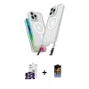MARSİLYAN™- iPhone 16 Pro Max Kılıf Atlas Doku Koleksiyonu - Siyah Buffer Hayalet Cam Ekran Koruyucu + Bilvis Titan Kamera Lens - GS