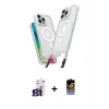 MARSİLYAN™- iPhone 16 Pro Max Kılıf Atlas Doku Koleksiyonu - Siyah Buffer Hayalet Cam Ekran Koruyucu + Bilvis Titan Kamera Lens - TMGI