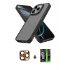 MARSİLYAN™- iPhone 16 Pro Max Kılıf Atlas Form - Şeffaf 360 Full Body Arka Koruyucu + Pers Alüminyum Kamera Lens - CLTM
