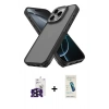 MARSİLYAN™- iPhone 16 Pro Max Kılıf Atlas Form - Şeffaf Pasifik Cam Ekran Koruyucu + Bilvis Titan Kamera Lens - SH