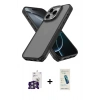 MARSİLYAN™- iPhone 16 Pro Max Kılıf Atlas Form - Şeffaf Pasifik Cam Ekran Koruyucu + Bilvis Titan Kamera Lens - GS