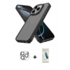 MARSİLYAN™- iPhone 16 Pro Max Kılıf Atlas Form - Şeffaf Pasifik Cam Ekran Koruyucu + Pers Alüminyum Kamera Lens - GS