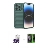 MARSİLYAN™- iPhone 16 Pro Max Kılıf Atlas Koleksiyonu - Şeffaf 360 Full Body Arka Koruyucu + Bilvis Titan Kamera Lens - SH
