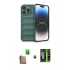 MARSİLYAN™- iPhone 16 Pro Max Kılıf Atlas Koleksiyonu - Şeffaf 360 Full Body Arka Koruyucu + Raze Metal Kamera Lens - CLTM