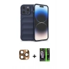 MARSİLYAN™- iPhone 16 Pro Max Kılıf Atlas Koleksiyonu - Şeffaf 360 Full Body Arka Koruyucu + Pers Alüminyum Kamera Lens - CLTM