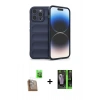 MARSİLYAN™- iPhone 16 Pro Max Kılıf Atlas Koleksiyonu - Şeffaf 360 Full Body Arka Koruyucu + Raze Metal Kamera Lens - CLTM